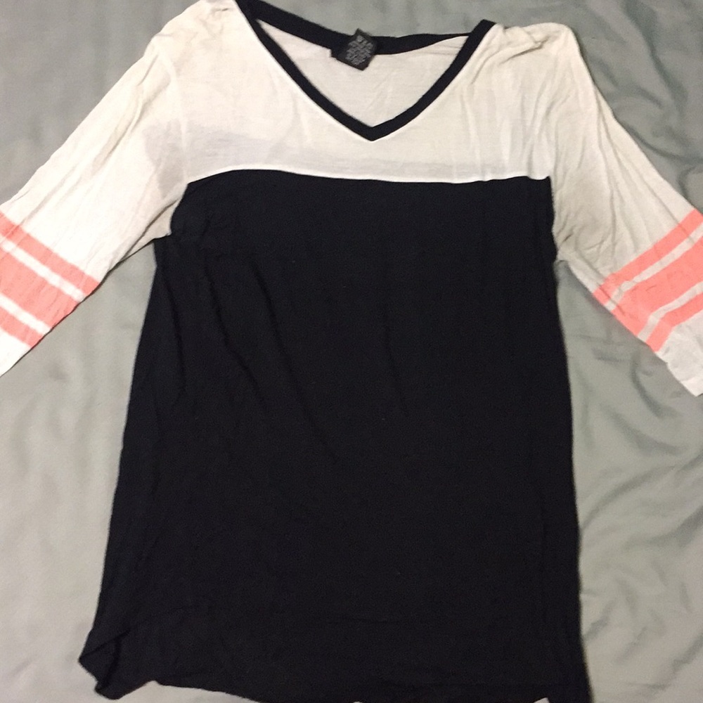 Baseball tee cut t-shirt